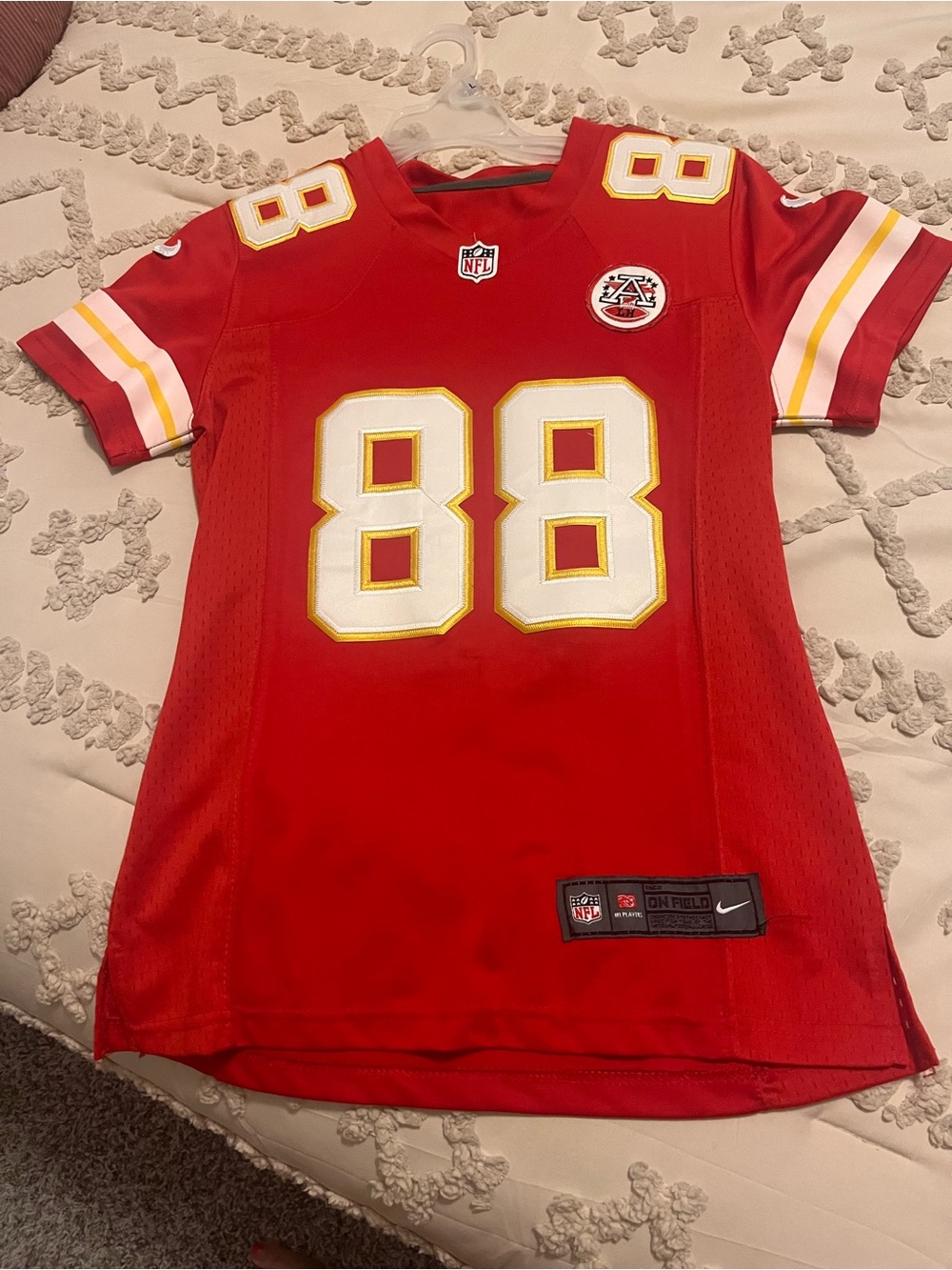 NFL Kansas City Chiefs Red and White #88 Women's Jersey